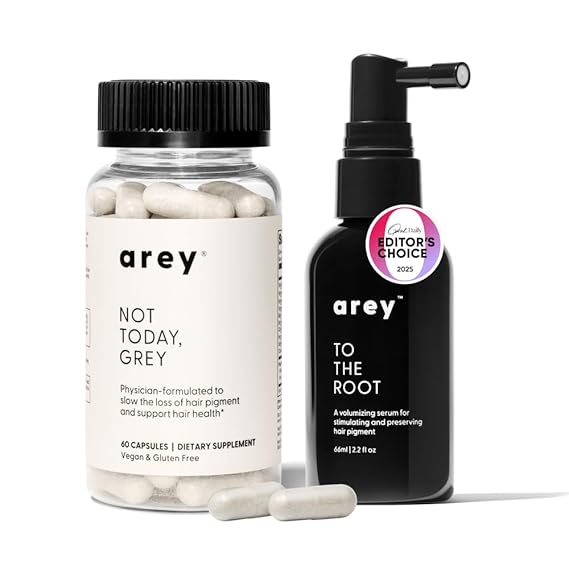 Arey The System Anti-Grey & Anti-Aging Hair Treatment, Serum + Supplement