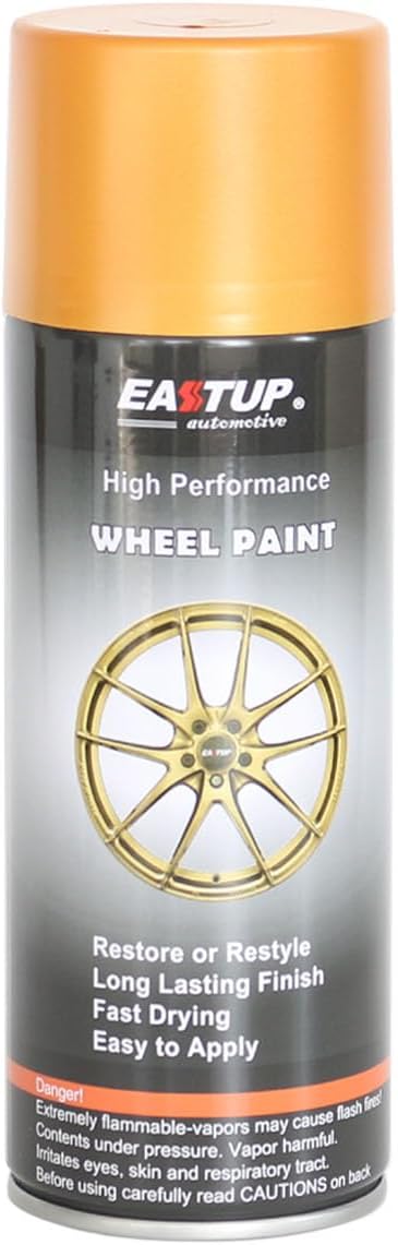 Premium Crimson Gold Metallic Wheel Paint - Brilliant Finish, High Durability, Fade-resistant, Quick Drying Rim Coating