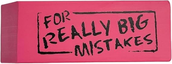 Rhode Island Novelty Jumbo Big Mistake Wedge Eraser, One Per Order