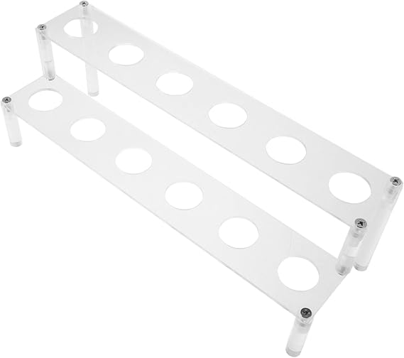 OUNONA Acrylic Ice Cream Cone Dispenser and Display Stand with 12 Holes, Elegant Modern Holder for Ice Cream Cones and Small Snacks, for Parties and Display Areas