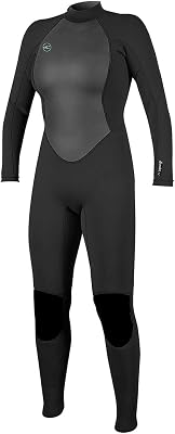 ONeill Womens Reactor-2 3:2mm Back Zip Full Wetsuit, Lightweight Warmth and Flexibility for All Water Activities