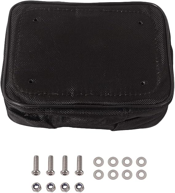MOTO4U Universal Motor Seat Bag - Rear Fender Pack for Dirt Bike & Motorcycle (Black)