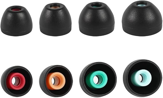 Ear Tips for Sony WF-1000XM5/WF-1000XM4 Ear Buds Replacement Set, 4 Pairs (Black)