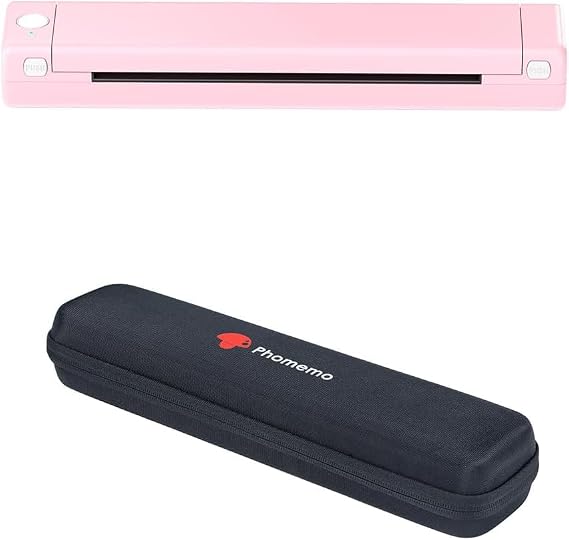 Phomemo M08F Wireless Tattoo Transfer Stencil Printer Pink & Black Storage Case, Tattoo Transfer Thermal Copier Machine with 10pcs Free Transfer Paper, Tattoo Printer Kit for Tattoo Artists
