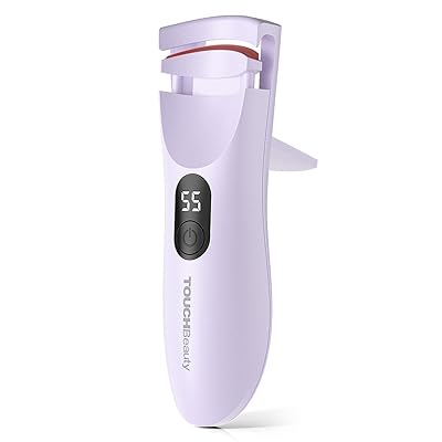 TOUCHBeauty Rechargeable Heated Eyelash Curler with LED Display, Featuring 3-Level Adjustable Temperature for a Natural, Long-Lasting Curl Up to 24 Hours AG-2316purple