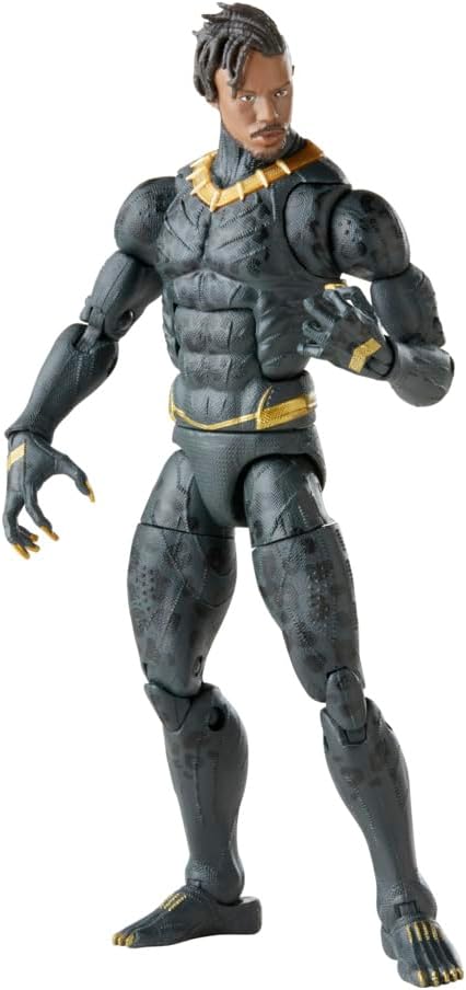 Marvel Legends Series Black Panther Legacy Collection Killmonger 6-inch Action Figure Collectible Toy, 5 Accessories | Marvel Legends Black Panther 6 Inch Action Figure Legacy - Erik Killmonger
