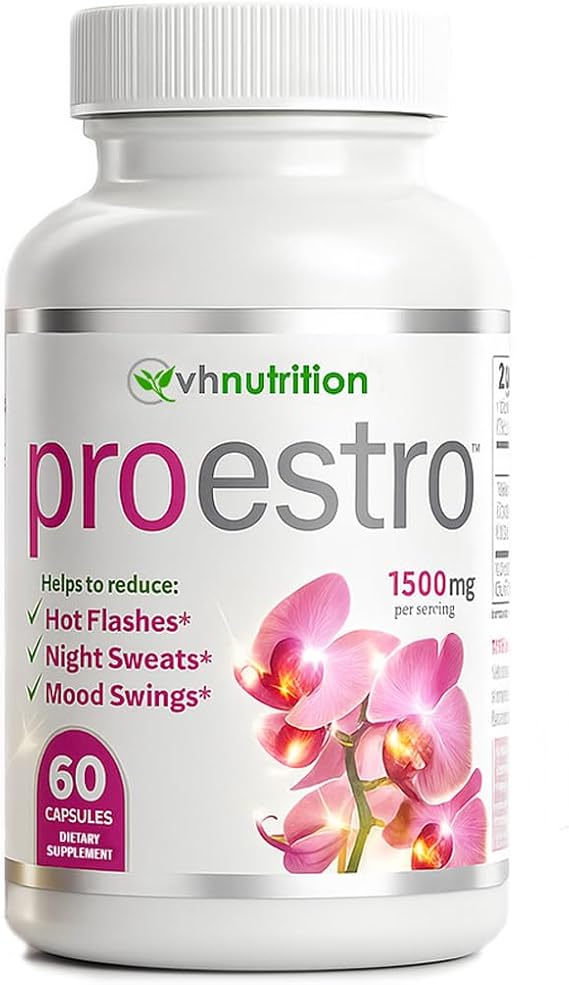 VH Nutrition PROESTRO | Estrogen Support Supplement for Women | Extra Strength Hormone Balance for Her | 60 Capsules in Easy to Swallow Pills