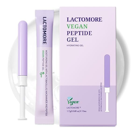 Vegan Peptide Gel | Intimate Recovery Gel | Hydration & Comfort | With Peptide, Niacinamide & Lactobacillus (0.06 Fl Oz (Pack of 10))