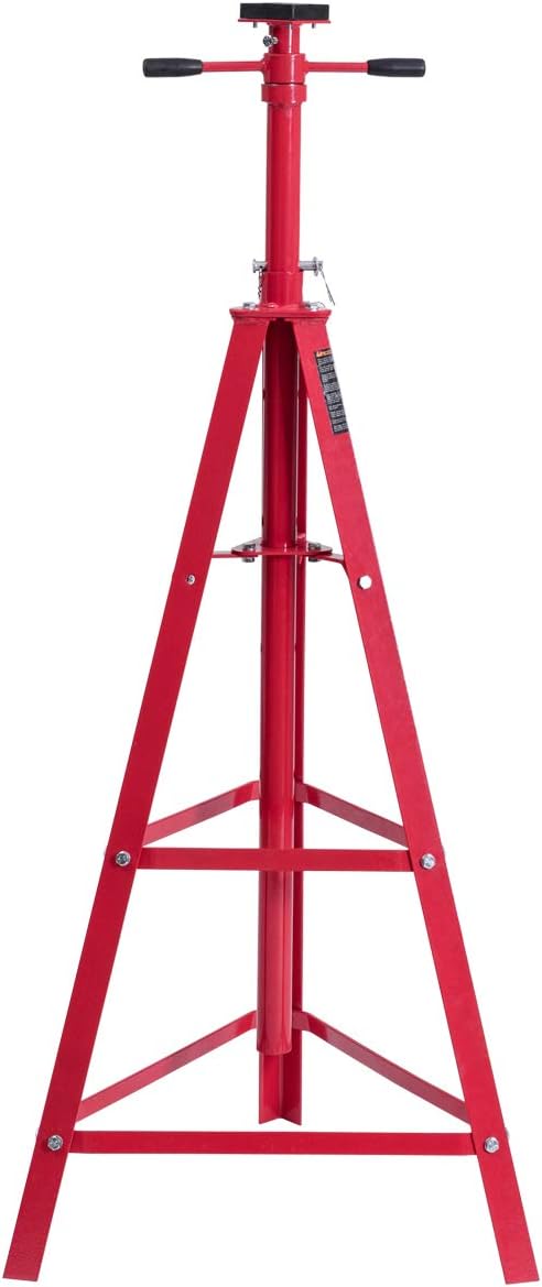 Under Hoist Tripod Stand 2 Ton High Lift Jack Stand Reach Under Hoist Stand, Heavy Duty Steel Under Hoist Support Lift Jack Stand