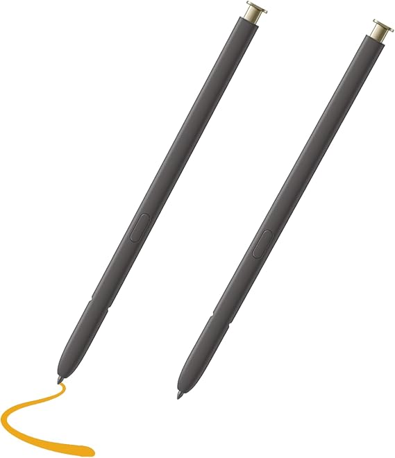 2 Pcs S24 Ultra S Pen for Samsung Galaxy S24 Ultra S Pen Replacement, Gold | No Bluetooth, S24 Ultra Stylus Pen Replacement for Samsung Galaxy S24 Ultra Stylus Pen, US Version, 4096 Levels Pressure