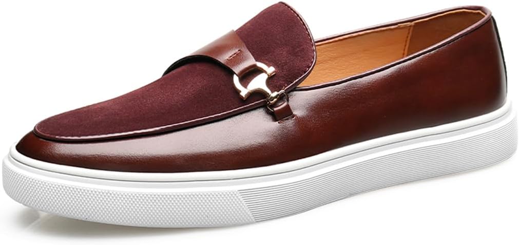 Men's Vintage Horsebit Loafers, British Style Driving Moccasins with Soft Sole in Large Sizes