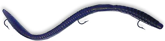 Weedless Worm Fishing Lure, 6-1/4-Inch, Grape