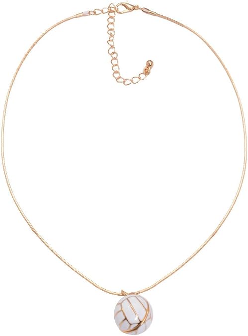 Golden Volleyball Necklace