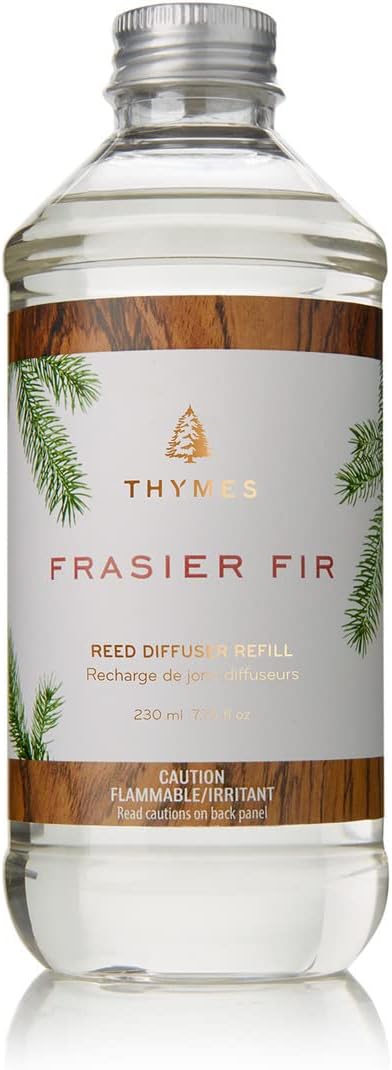 Thymes Reed Diffuser Oil Refill Fragrance Oil for Diffuser Refill Flameless Home Fragrance Products Home Luxury Scents with Notes of Crisp Fir, Cedarwood & Sandalwood (Frasier Fir, 7.75 fl oz)