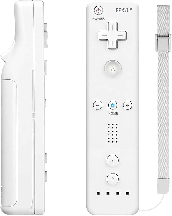 PENYUY Remote Controllers for Wii,Replacement Remote Game Controller Compatible with Nintendo Wii/Wii U, with Silicone Case and Wrist Strap (White)