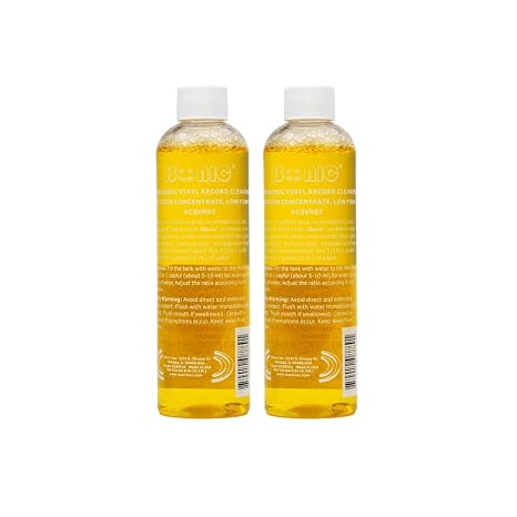 iSonic Vinyl Record Cleaning Solution Concentrate, Low Foam, CSVR02x2 (2-Pack)