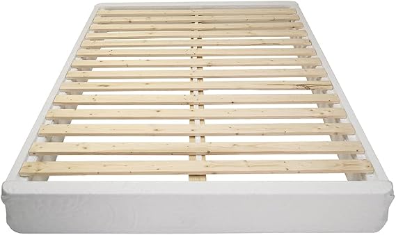 Happsy Organic Bed Foundation - Ready to Assemble Organic Foundation - Heavy Duty Bed Base - Eco-Friendly Pine Wood Mattress Foundation - Twin