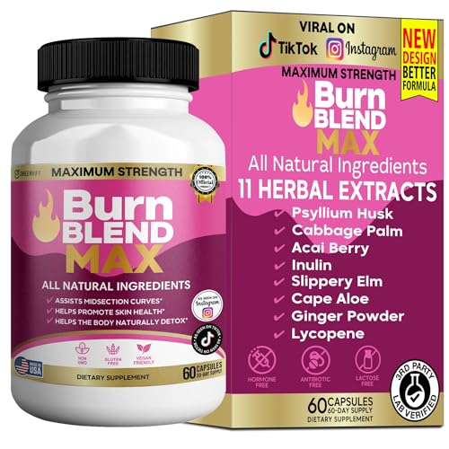 Burn Blend Max Natural Supplement, 60 Capsules, All Natural Ingredients, Vegan Friendly, Gluten Free, 30-Day Supply 1