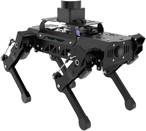 PuppyPi for ROS2 ROS1 Robotic Dog ChatGPT AI Model Voice Command Vision Scene Understanding Programmable Bionic 4-Legged Smart Robot Dog Adult Gift, Pro Kit & Raspberry Pi 5 8GB