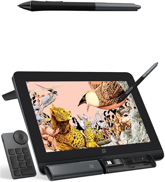 XPPen Artist Pro 16 Gen2 2.5K 16 inch QHD Drawing Tablet with Full Laminated Anti-Glare Screen 16384 Pressure Levels & XPPen X3 Pro Smart Chip Stylus