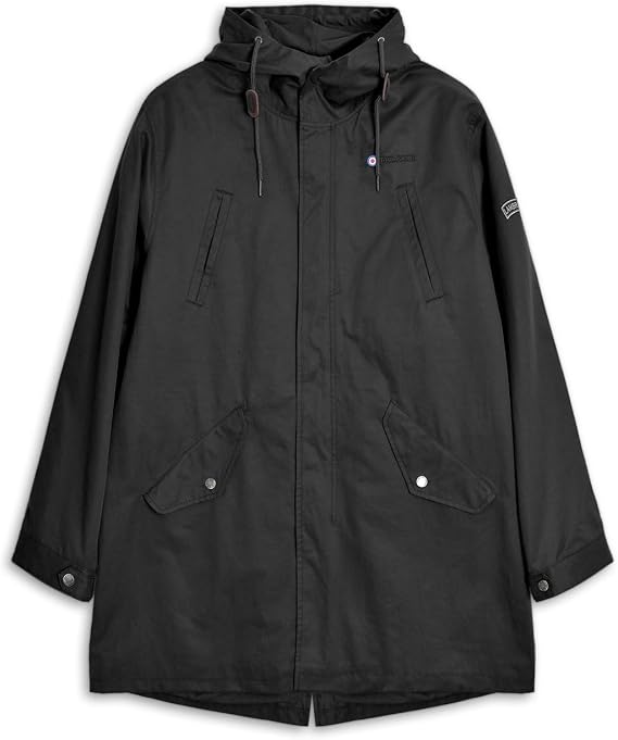 Lambretta Mens Outdoor Warm Winter Water Resistant Parka Jacket - 2XL Black