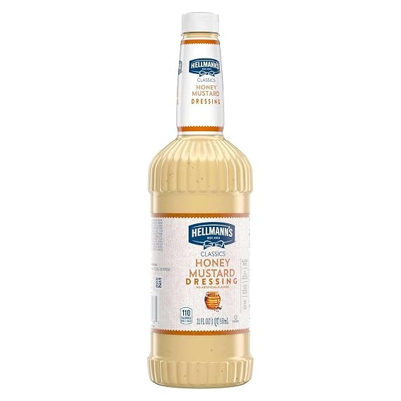 Hellmanns Blue Ribbon Collection Honey Mustard Salad Dressing, 32 Ounce -- 6 per case.