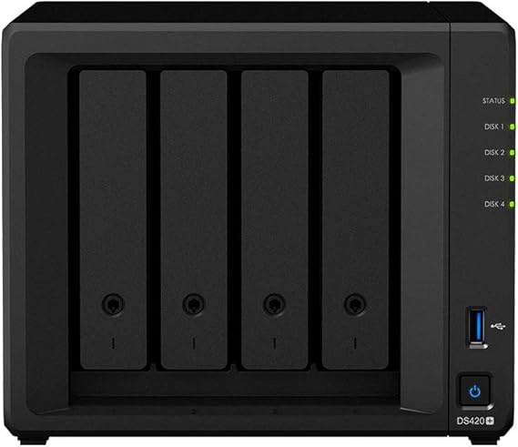 Synology DiskStation DS420+ NAS Server Business Celeron CPU 6GB Memory 1TB M.2 NVMe SSD 8TB HDD Storage DSM Operating System