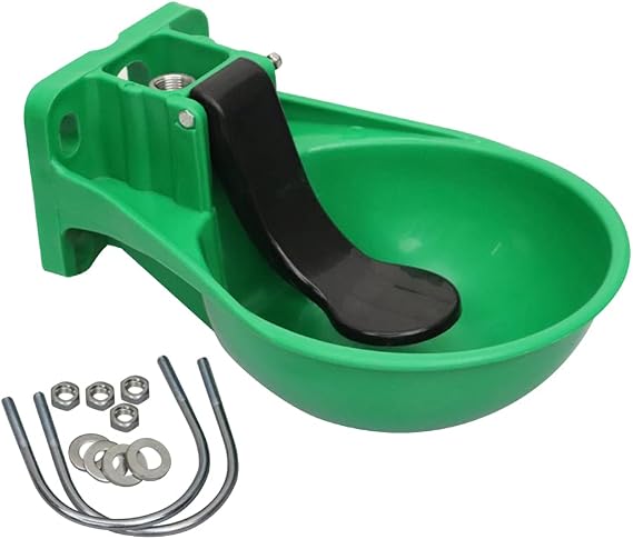 Automatic Pig Waterer Bowl for Hog Sheep Cattle Cow Hanging Water Dispenser | self filling Livestock Water feeder for horse goat, auto fill animal