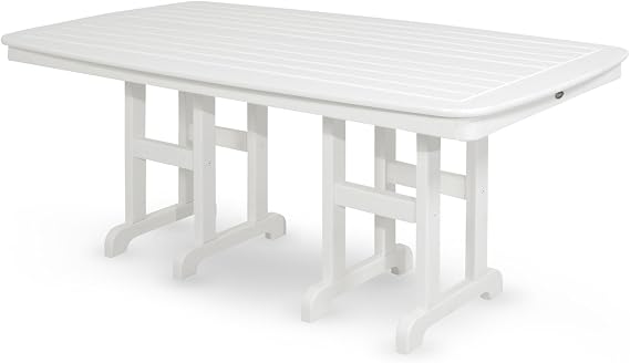 Trex Outdoor Furniture TXNCT3772CW Yacht Club Dining Table, 37 by 72-Inch, Classic White