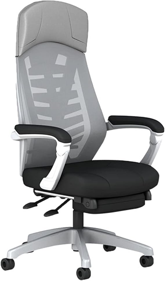 Office Chairs Ergonomic Office Desk Chair, Swivel Mesh PC Chair with Headrest and Arms, Height Adjustable, Comfortable High-Back Executive Chair with Footstool Computer Chair(Color:A)