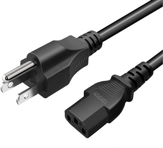 Sony PlayStation PS3 Birinci Nesil (Yağ), Xbox 360 1. Nesil (Yağ) için Güç Kablosu Değiştirme - [UL Listeli] 6FT Uzatma 3 Prong 18 AWG Güç Kablosu Kablosu