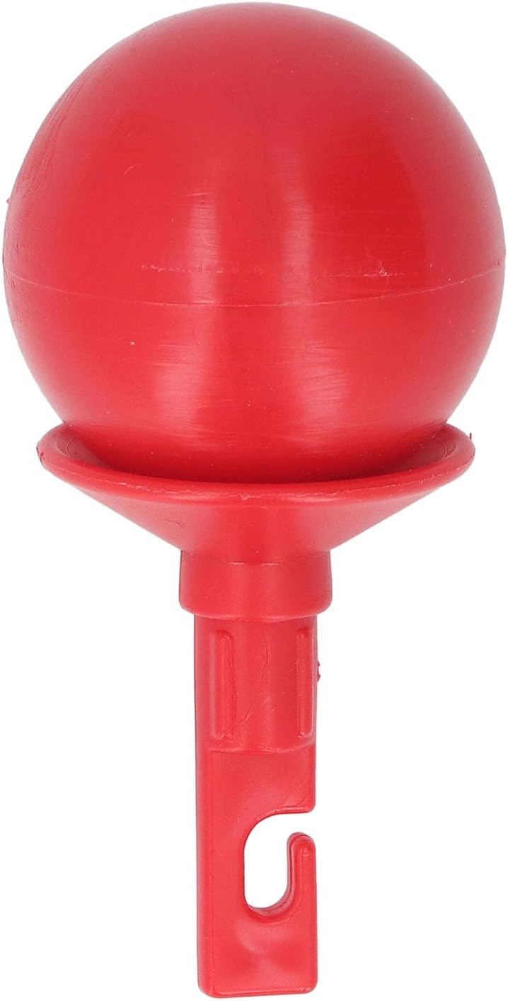 Hook Style Cane Tip, Rolling Ball Tip Replacement, Red, ABS, for Artificial Roads & Good Friction Surfaces