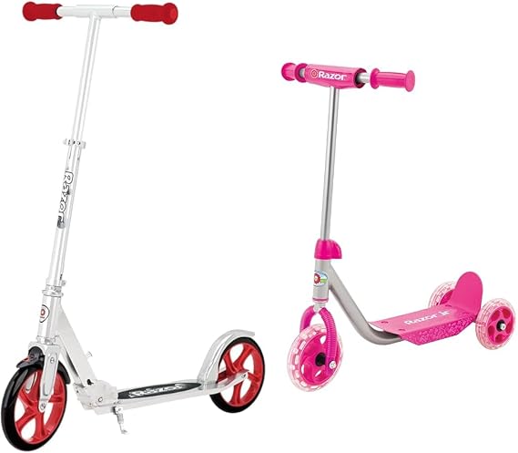 Razor A5 Lux Scooter - Red & Jr. Lil' Kick Scooter