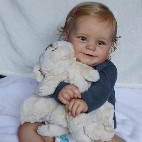 Pinky Reborn Lifelike Reborn Baby Dolls 20inch Lifelike Girl Newborn Look Real Cute Soft Realistic Doll Silicone Baby Reborn Toddler Christmas Baby Doll for Kids Age 3+