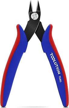 Flush Wire Cutters - Small Diagonal Cut Pliers Side Cutter Snips Bulk - Micro Clippers for Zip Tie Plastic Model 3D Printer - Mini Nippers for Crafting Electrical Jewelry Making