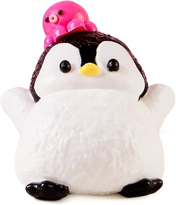 Cute Animals Taba Squishy Toys for Kids & Adults Kawaii Stress Relief Fidget Sensory Toys, Soft Silicone Squeeze Gifts for Children, Teens, and Adults (Penguin)