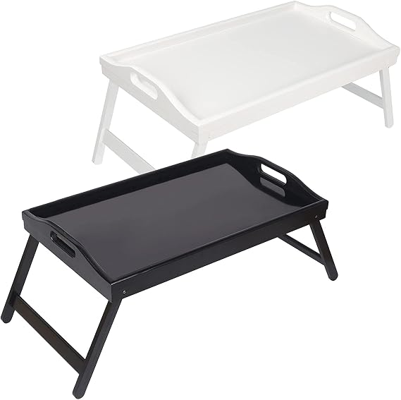 Bed Tray Folding Legs with Handles Breakfast Food Tray Table for Sofa Eating