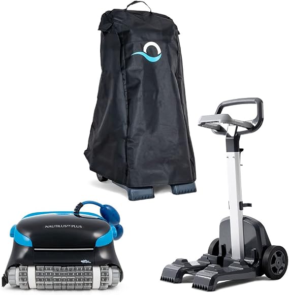 Dolphin Nautilus CC Plus Robotic Pool Vacuum Cleaner with Caddy and Classic Caddy Cover, Store and Protect, Ideal for All Pools up to 50 FT in Length