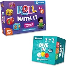 ThinkPsych Roll with It & Dive in - Coping Skills Bundle - Spark Meaningful Conversations, Teach Emotional Resilience, and Build Lasting Coping Strategies