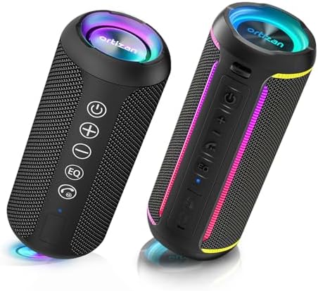 Ortizan X10 Black & X30 Portable Speaker, IPX7 Waterproof Wireless Bluetooth Speaker with Loud Stereo Sound (Notice: This Bundled Product Does Not Support TWS Pairing)