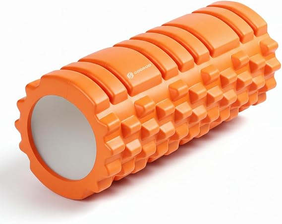 Foam Roller - Deep Tissue Medium Density Muscle Massager with Myofascial Trigger Point Release, Back Massage Roller for Soreness and Mobility 13 x 5.5 Inch, with eBook