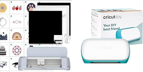 Cricut Maker 3 & Digital Content Library Bundle & Joy Machine & Digital Content Library Bundle - Includes 30 Images in Design Space App - Portable DIY Smart Machine for Creating Customized Cards