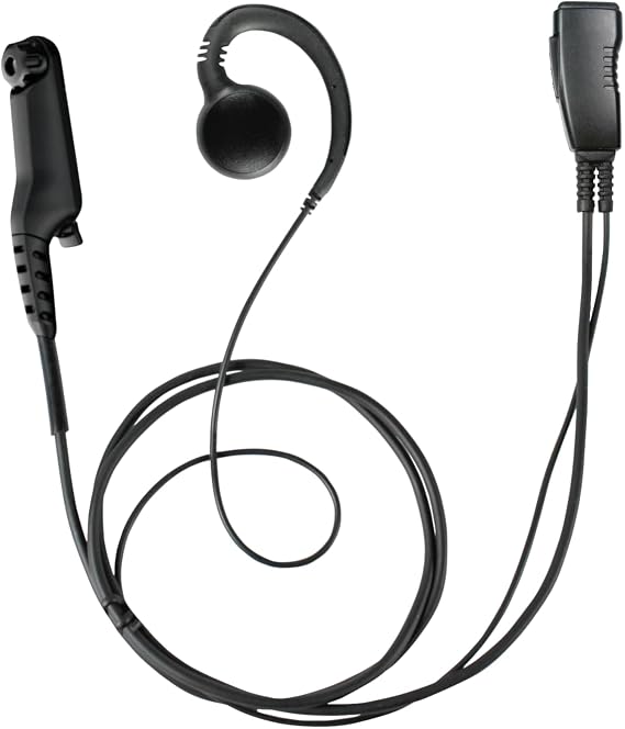 SHEEPDOG MICROPHONES Swivel Earpiece with Microphone, Compatible with Motorola R7, ION and MXP600, Black Cable (LMC-1GH-M20), Premium Headset