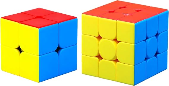 CFMOUR Speed Cube 2x2 3x3 Set, Stickerless Magic Pack Bundle, Puzzle Toys