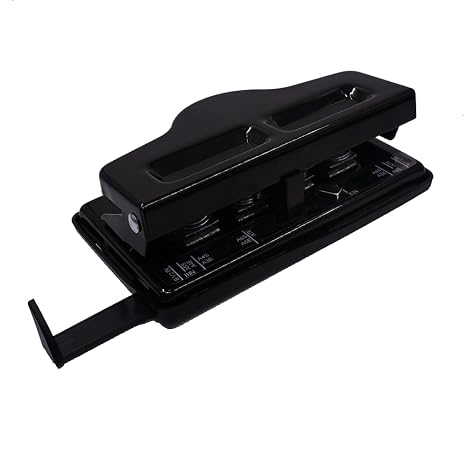 Mushroom 4 Hole Paper Punch Discbound Black | Craft Puncher for Discbound Notebooks Binders and Planners