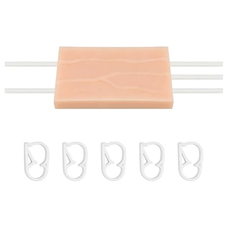 Medarchitect IV Injection Training Pad Model Injection Practice Pad Insertion Pad with Simulated Dermatoglyph Raised Veins for Nursing Student Training Practice and Education.
