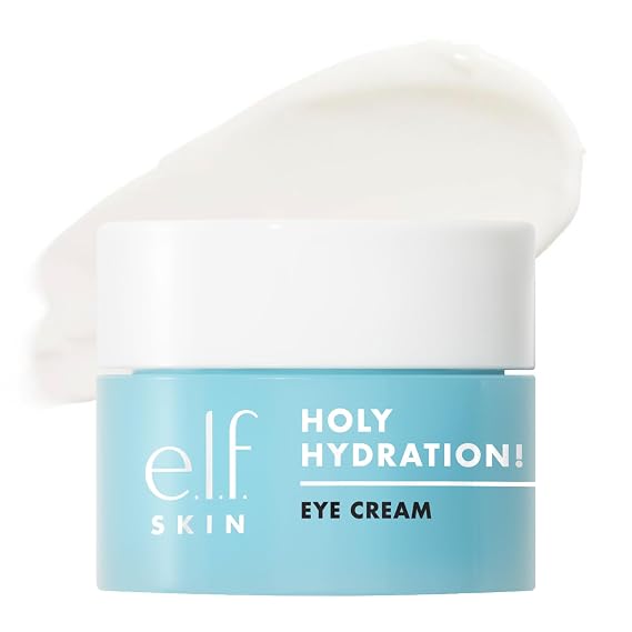e.l.f. SKIN Holy Hydration! Eye Cream Mini, Rich Hydrating Eye Cream For Minimizing Dark Circles, Infused With Hyaluronic Acid, Vegan & Cruelty-free