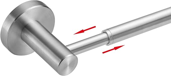 BESy Adjust Towel Bar Towel Racks for Bathroom Wall Mounted Brushed Nickel