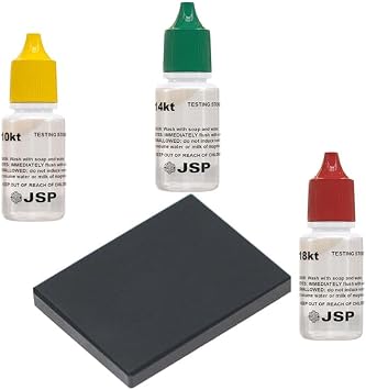 Waytest 4PC Fresh Gold Testing Jewelry Kit 10K 14K 18K & Stone Gold Testing Solution Determiner Jewelry Scrap Precious Metal Made in USA
