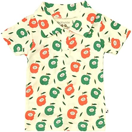 Babysoy Baby & Toddler11 Boy Short Sleeve Polo Shirt - Organic Cotton Unisex Soft Tee